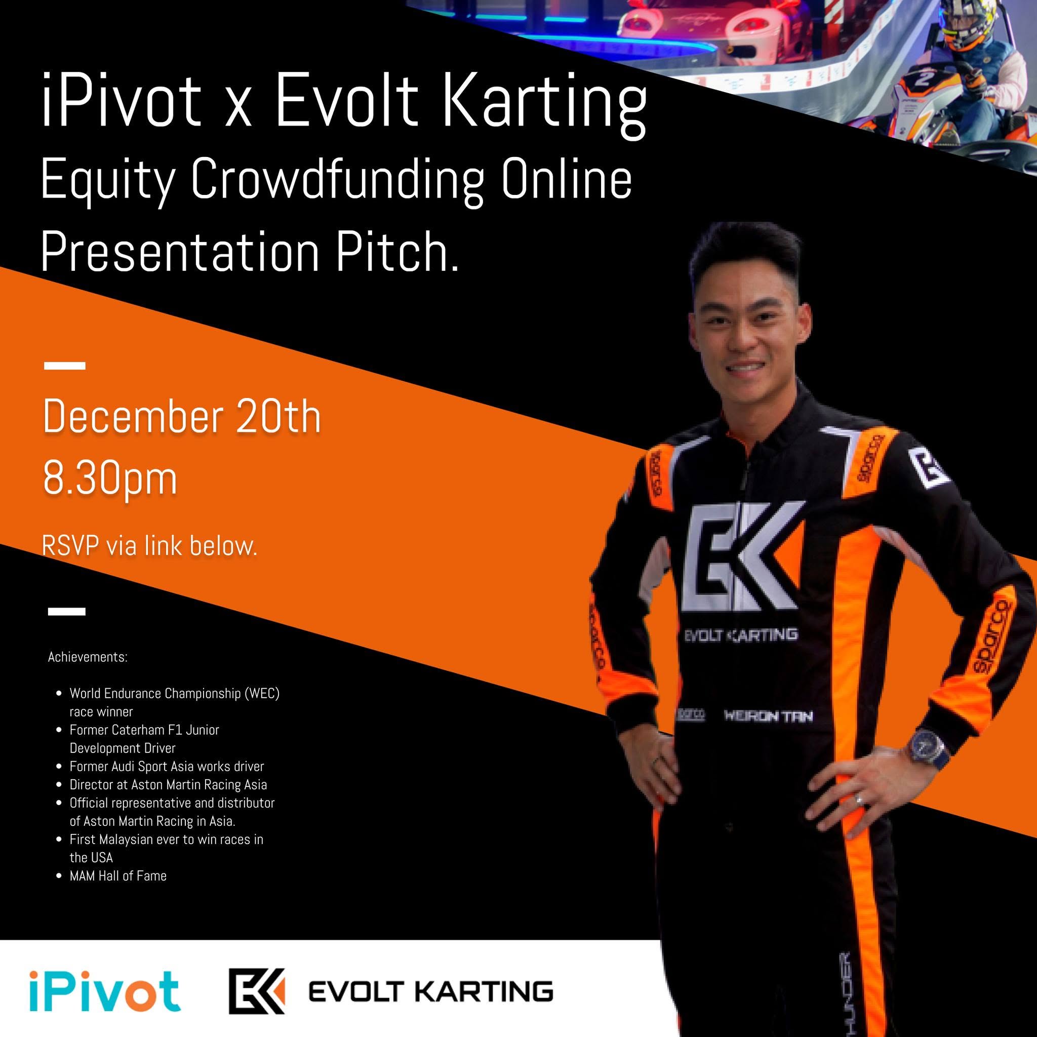 Historical iPivot campaign material for Evolt Karting